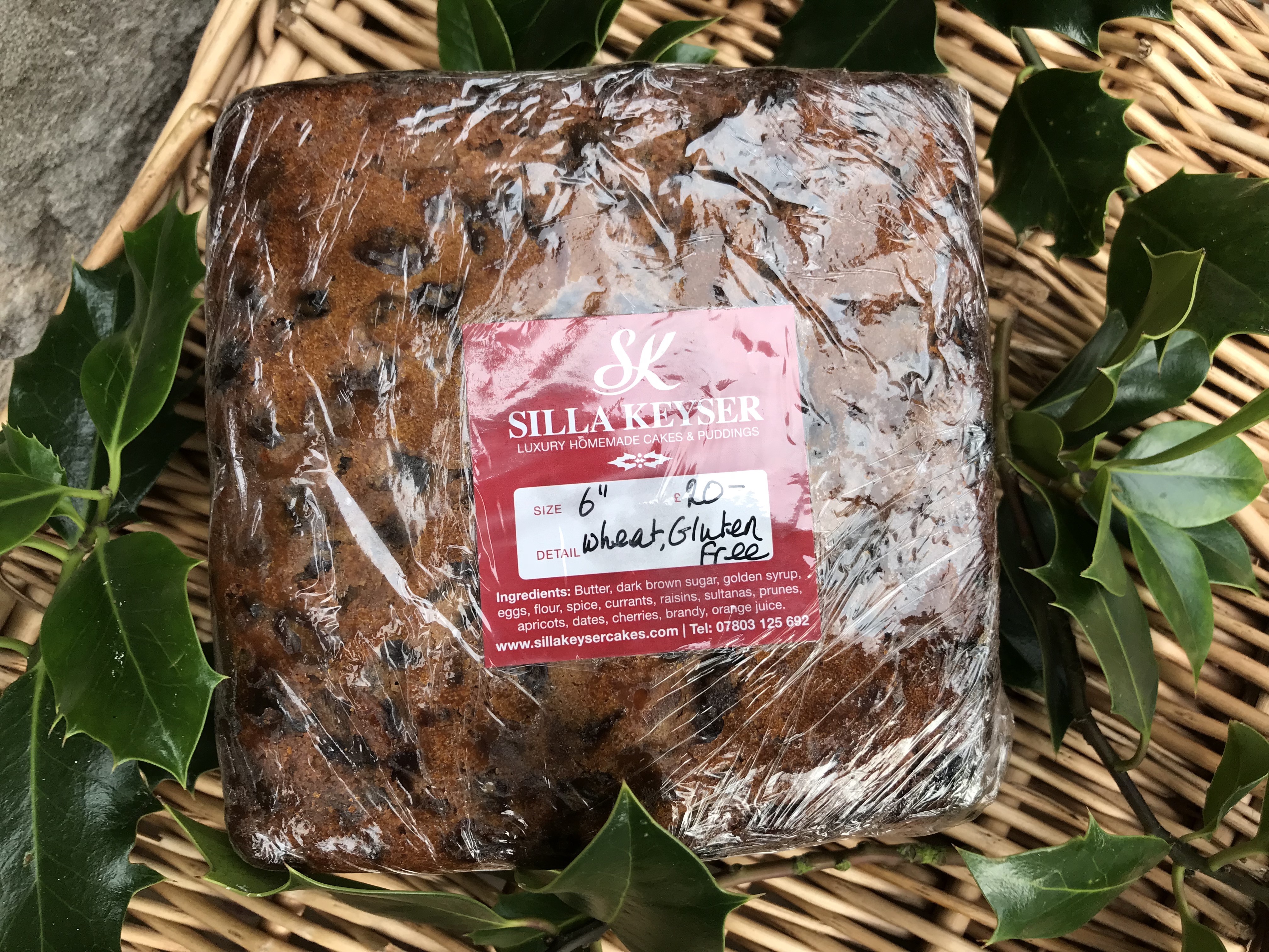 Silla Keyser Rich Fruit Christmas Cake (un-iced)